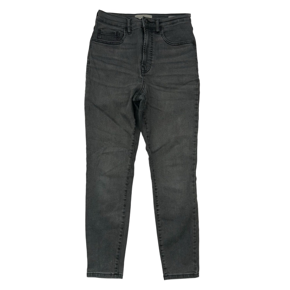 Everlane High Rise Ankle Skinny Gray Charcoal Wash Denim Jeans Sz 28 Stretch - Picture 1 of 10